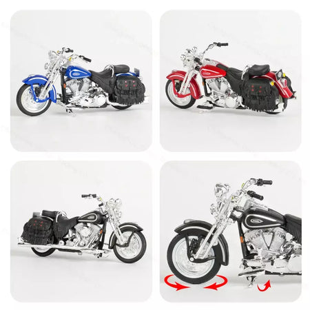 Maisto 1:18 Harley-Davidson 1999 FLSTS Heritage Softall Springer Vermelho Die Cast Veículos Colecionáveis Hobbies Modelo de Motocicleta Brinquedos