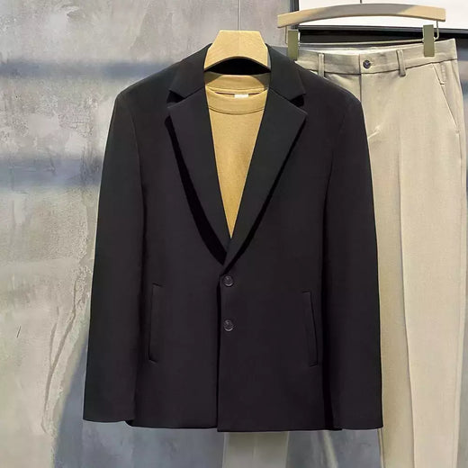 Blazer fino de negócios masculino, roupas estilo coreano, casaco casual, terno elegante, jaquetas marrons, de alta qualidade, 2024