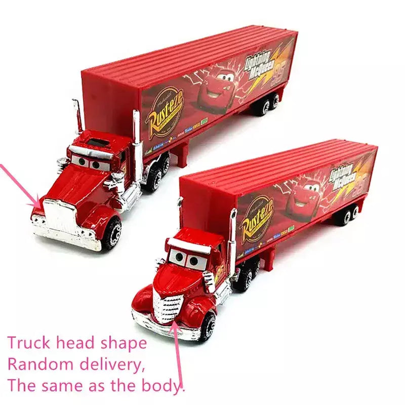 6-7 pçs disney pixar carro 3 2 1 relâmpago mcqueen caminhão mack jackson tempestade diecast metal carro de corrida dinoco racer brinquedo conjunto menino presente
