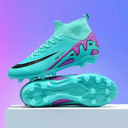 Sapatos de futebol profissional para homens, botas de futebol para meninos, tornozelo, antiderrapante, tênis TF, FG, calçados esportivos confortáveis, unissex, novos
