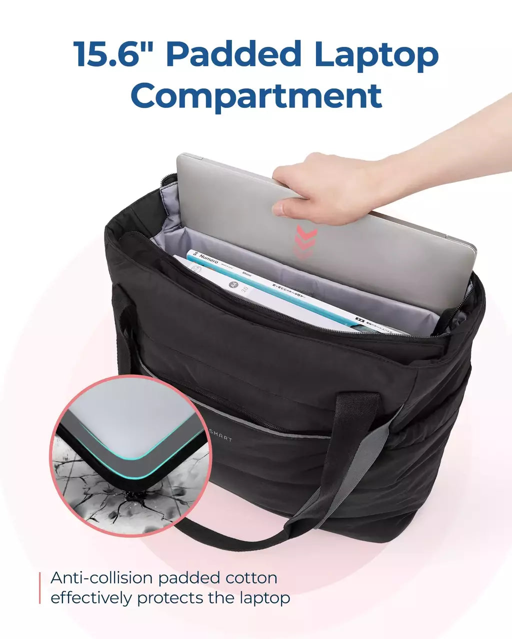 BAGSMART-Sacolas de ginástica esportiva para mulheres, bolsa de ombro de deslocamento, bolsa de bagagem de grande capacidade, lazer simples