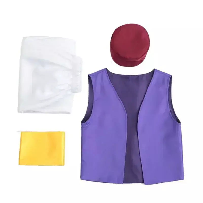 Adulto aladdin príncipe traje nuvens árabes cosplay com cinto e chapéu para festa de halloween desempenho lâmpada de deus vestido de festa