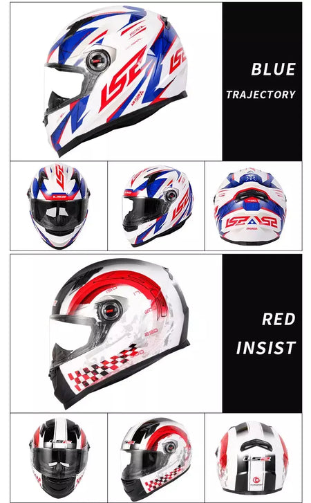 Ls2 rosto cheio capacete da motocicleta das mulheres dos homens capacete de motocross de alta resistência abs escudo 3c aprovado acessórios da motocicleta ff358