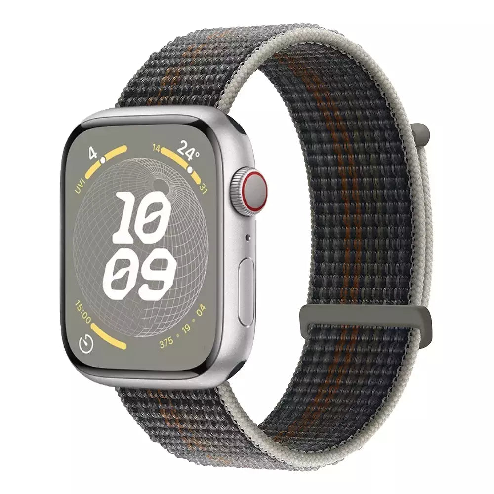 Pulseira de Nylon Respirável para Apple Watch, Alça de Substituição, Ultra 2 1, 49mm, Série 9, 8, 7, 6, 5, 4, 3, SE, 44mm, 45mm, 41 milímetros, 44 milímetros