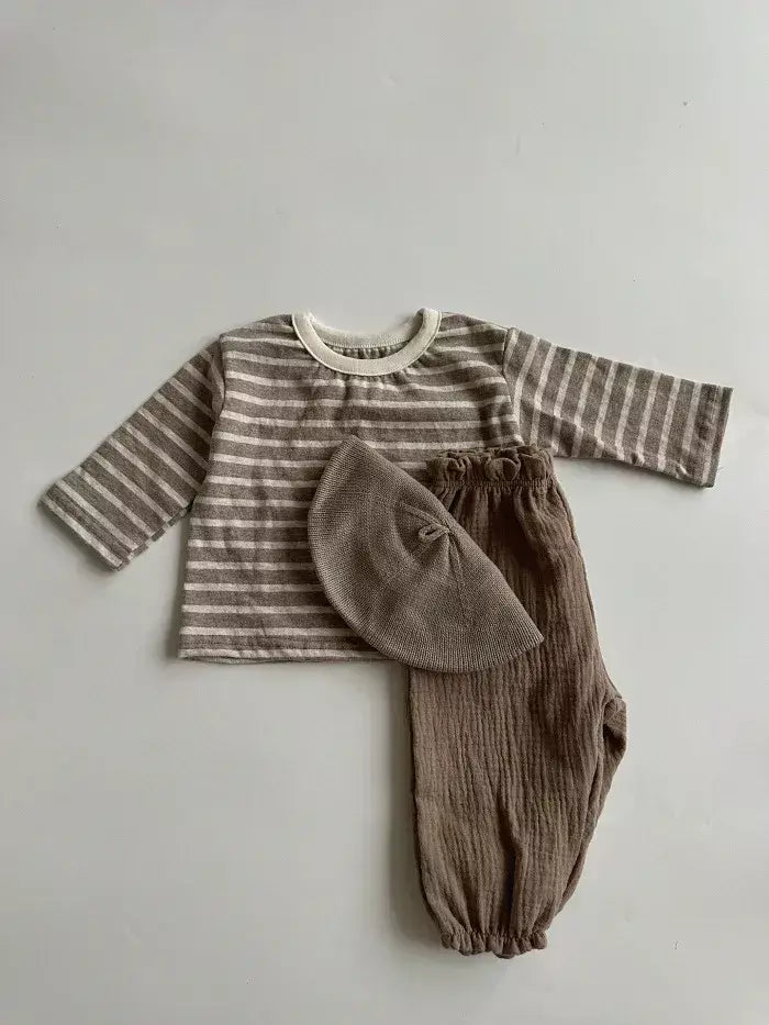 Calças de bebê de algodão orgânico recém-nascidos outono primavera verão inverno bonito impressão macia musselina roupas calças pantalons capris