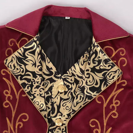 Outono novo roxo masculino luxo jacquard smoking, retalhos impresso casacos, tamanho europeu preto masculino mardi gras vestido longo jaqueta.