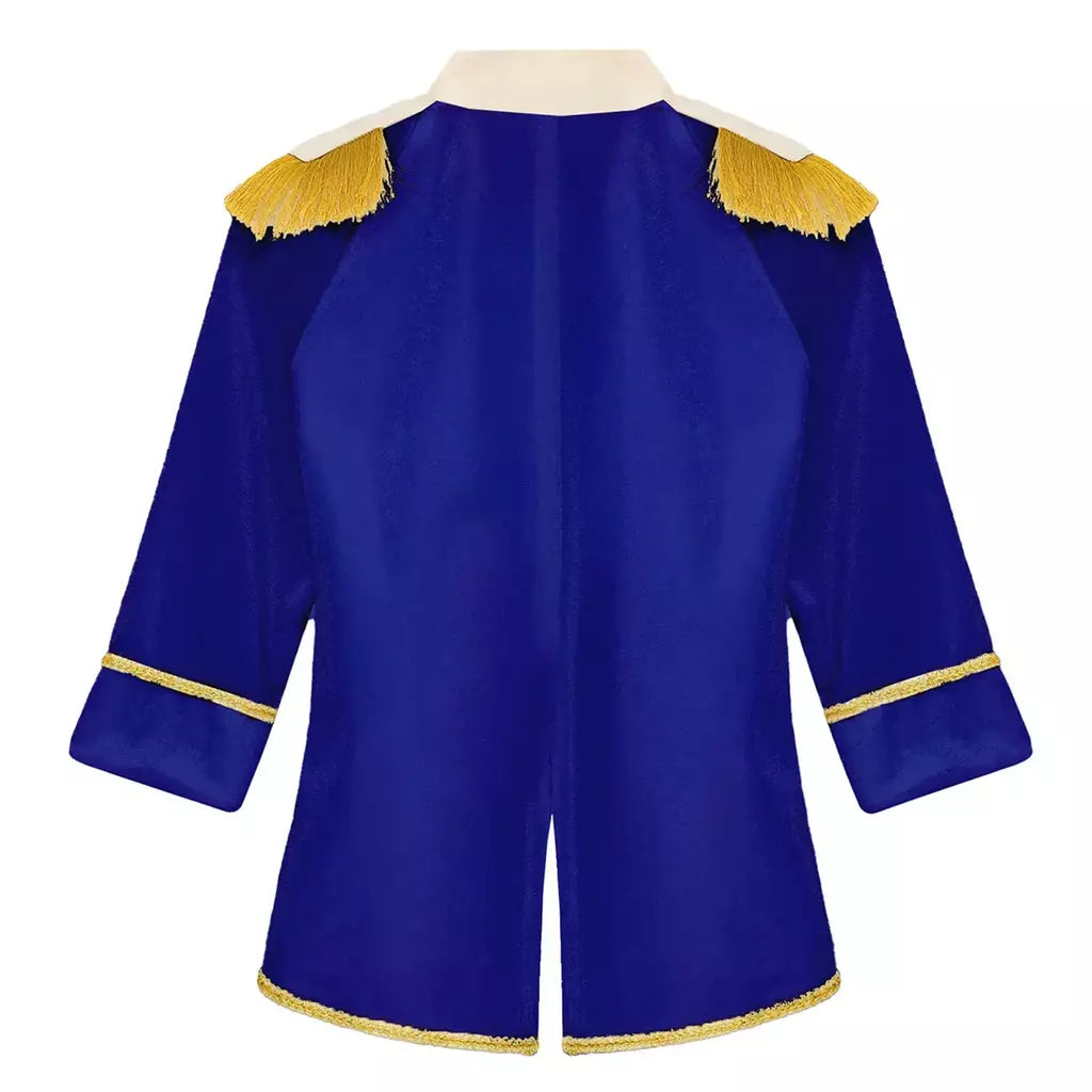 Meninos príncipe cosplay traje manga longa franja de ouro trança veludo smoking tailcoat tribunal real cosplay jaqueta vestir-se