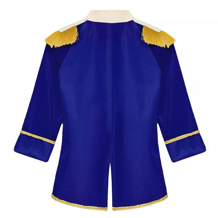 Meninos príncipe cosplay traje manga longa franja de ouro trança veludo smoking tailcoat tribunal real cosplay jaqueta vestir-se