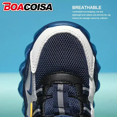 Crianças sapatos esportivos meninos moda correndo lazer malha confortável ao ar livre crianças sapatos casuais tênis leves tênis