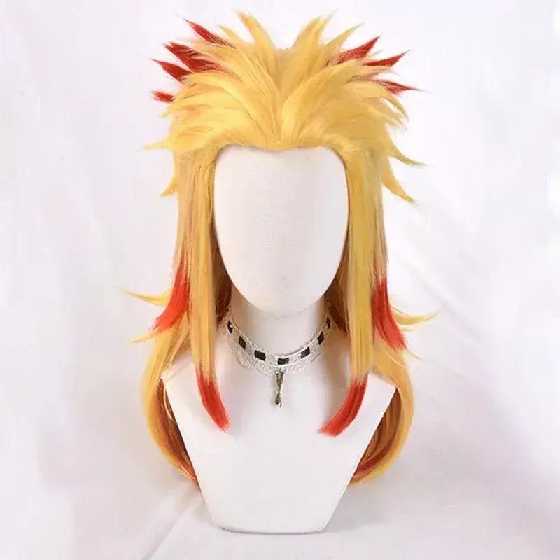 Anime rengoku kyojuro cosplay trajes trem mugen demônio slayer kimetsu não yaiba robe ternos para adultos crianças perucas cos outfit festa