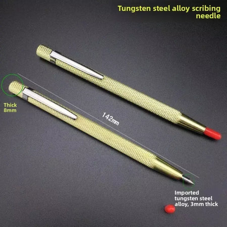 1/2/5 pçs diamante scriber caneta ponta de aço tungstênio marcador de carboneto caneta gravura para vidro cerâmica metal madeira gravura ferramentas manuais