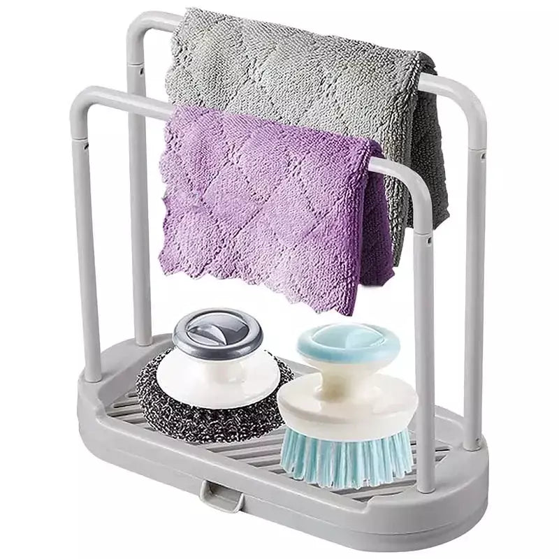 Suporte de drenagem de pano de cozinha acessórios de cozinha pia prateleira de drenagem cesta de armazenamento de drenagem para esponja pano bola de arame