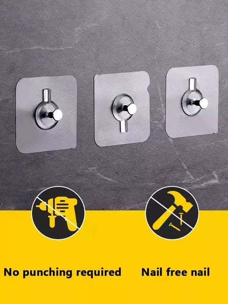 Ganchos Adesivos De Parede, Cartaz, Foto, Quadro, Cabides De Relógio, Gancho De Parafuso Sem Soco, Cozinha, Organizador De Banheiro, Titulares, 10 Pcs, 20 Pcs