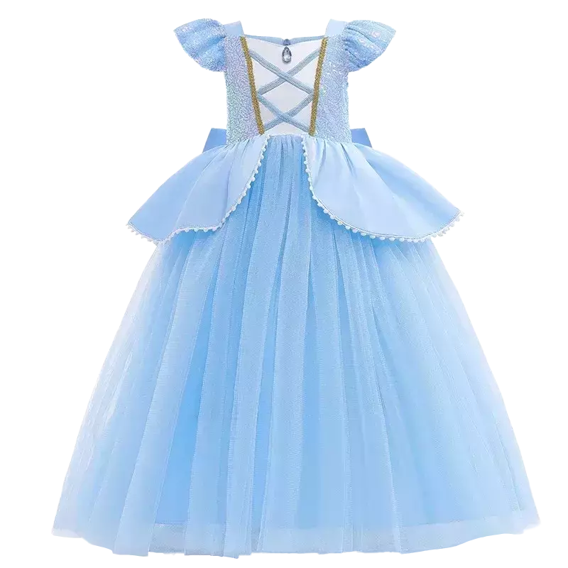 Rapunzel vestido para meninas cinderela belle vestir-se fantasia crianças aniversário princesa traje crianças roupas de festa de halloween 3-10y