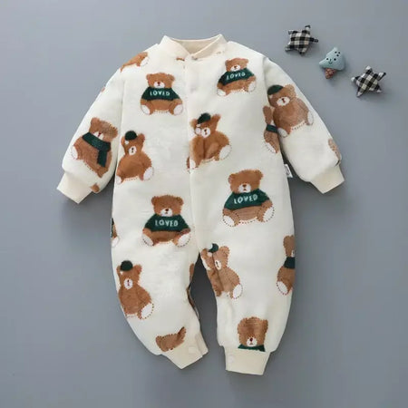 Bebê recém-nascido primavera inverno roupas jaqueta infantil para meninas macacão para meninos flanela macia bebe macacão roupas de bebê 0-18 meses