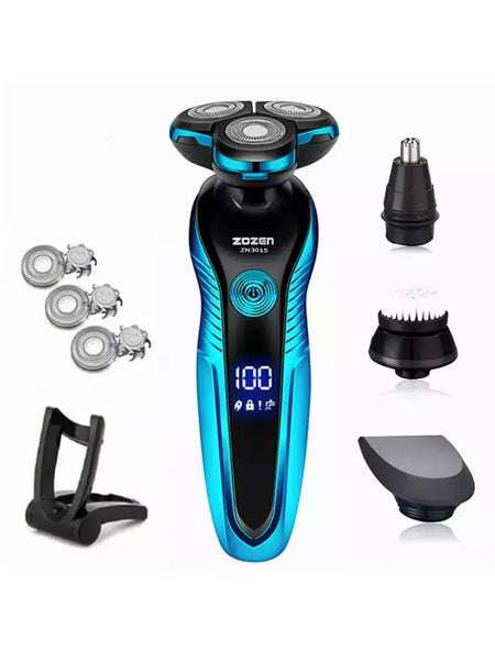 ZOZEN-Barbeador elétrico recarregável para homens, lâmina, aparador de cabelo, corte, máquina de barbear, aparador de barba, seco, uso duplo