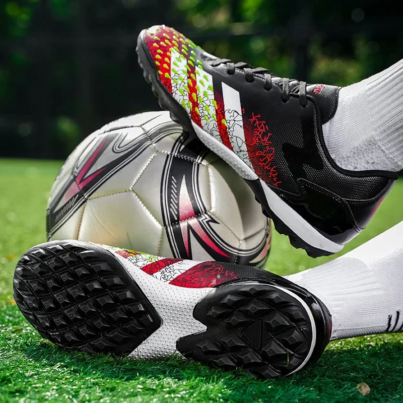Sapatos de futebol Artificial Grass Tf para homens e mulheres, Long Spikes, Sapatos de treinamento para adolescentes, estudantes, calçado de futebol