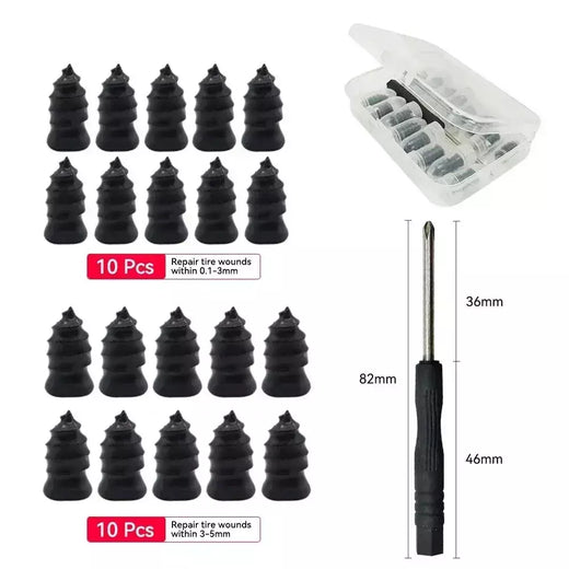 21-10 pçs vácuo reparação de pneus de carro conjunto de unhas de borracha universal parafuso de pneu sem câmara de ar ferramentas de reparo kit de acessórios para caminhão de motocicleta