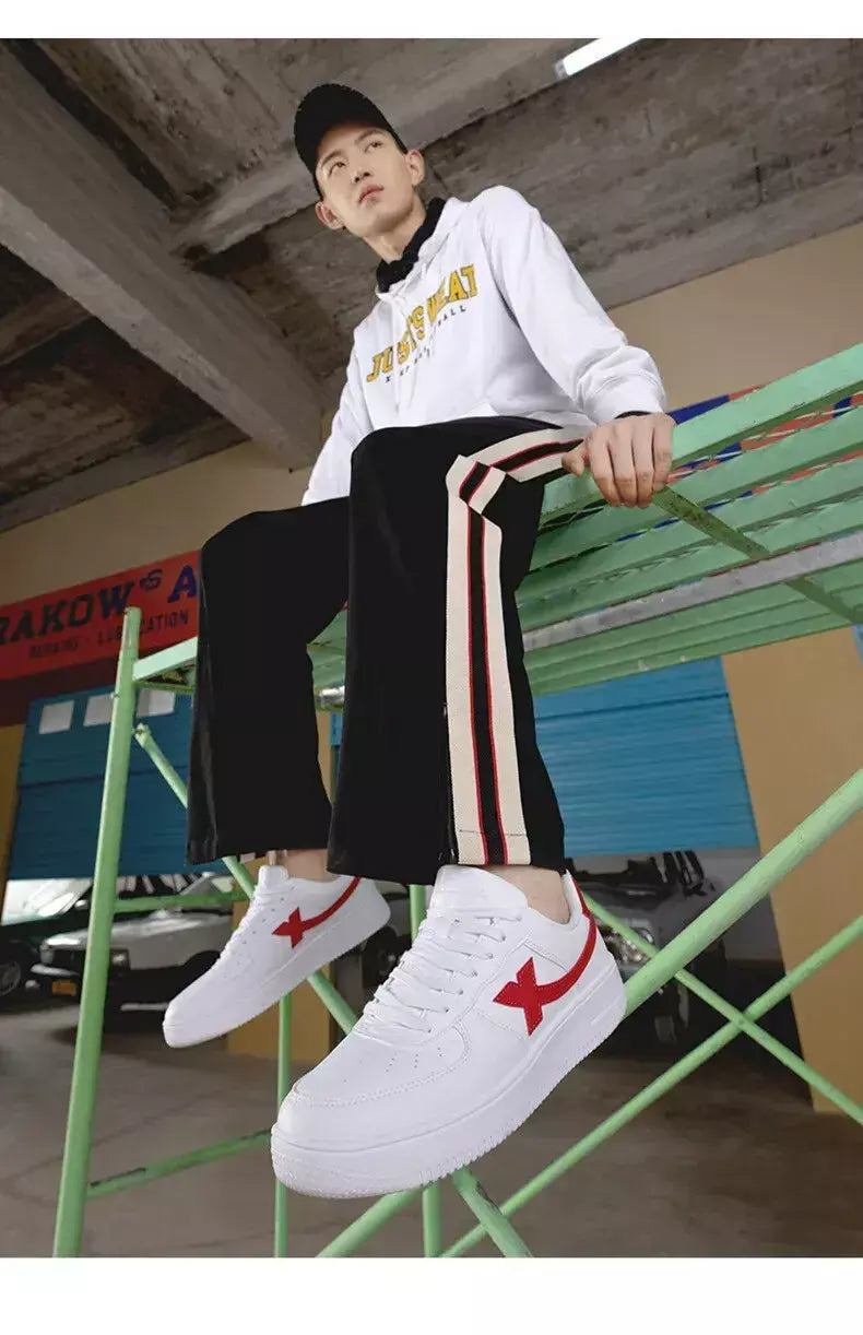 Xtep sapatos de skate antiderrapante resistente ao desgaste casual branco casal tênis de skate masculino feminino sapatos de marca de luxo 881219319851