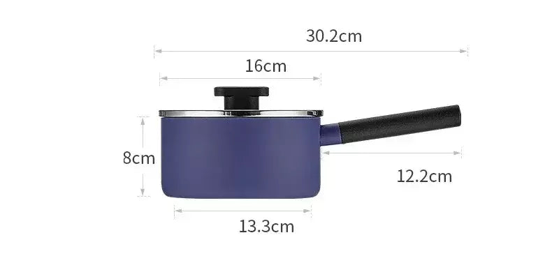 CoOKER KING 16 CM Pote de Leite Panela de Revestimento de Pedra Médica Cozinha Doméstica Macarrão Instantâneo Panela de Ensopado Fervente Panela de Congee em Estoque