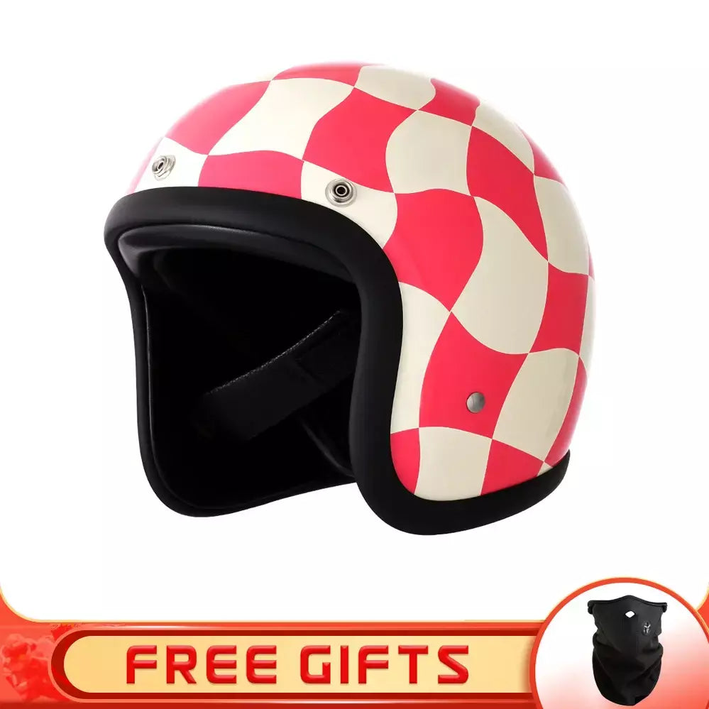 Genuíno vintage tt & cocascos fibra de vidro capacete da motocicleta retro scooter equitação rosto aberto 3/4 jet casco moto capacete dot aprovado
