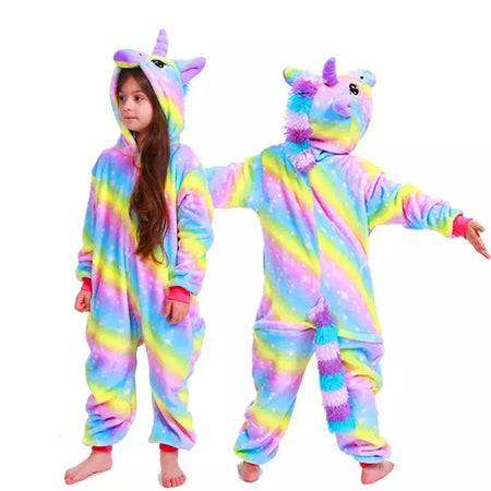 Kigurumi-Animal Onesies infantil, unicórnio, panda, macacão, pijama, anime, cosplay, fantasias, Natal, halloween, crianças, meninos, meninas