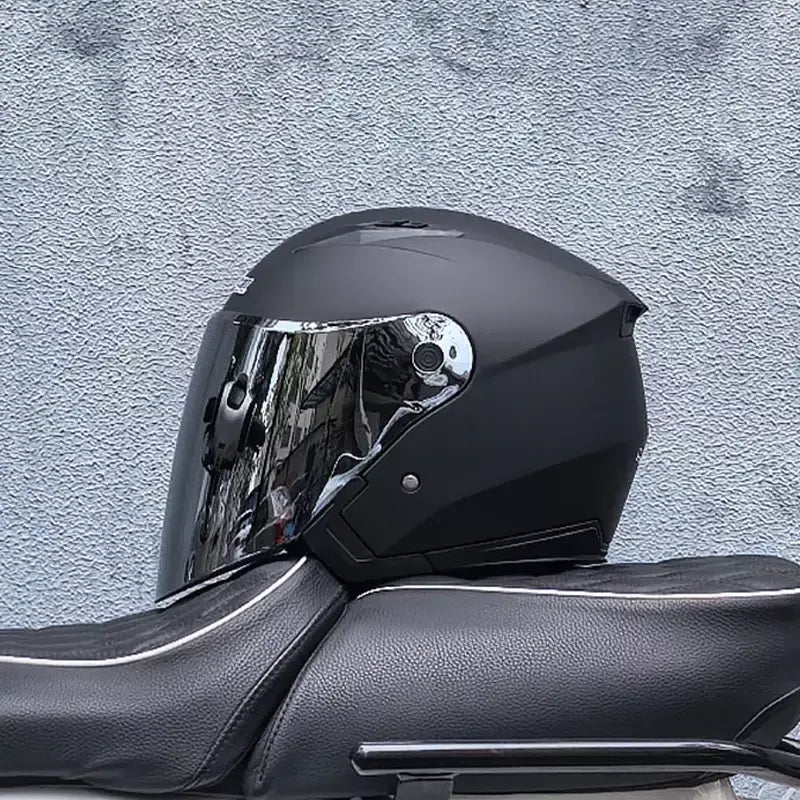 Capacete de motocicleta masculino feminino quatro estações capacete para motocicleta cascos para moto lente dupla corrida meia capacete