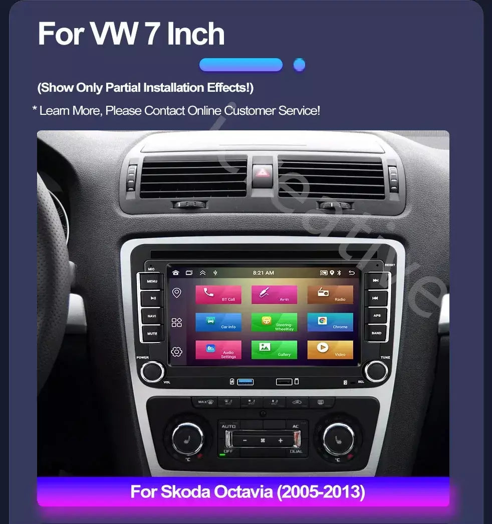 2din rádio do carro android para volkswagen golf 5 6 polo passat b6 b7 cc skoda jetta universal multimídia carplay wifi navegação gps