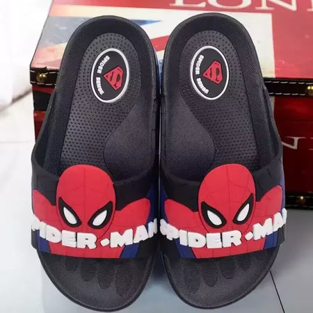 Disney crianças casa chinelos crianças dos desenhos animados spiderman meninos meninas sola macia sapatos antiderrapantes wearable em todas as estações