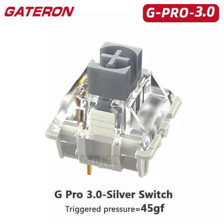 Gateron branco amarelo prata pro 2.0 v2 switch 3pin rgb linear tátil vermelho marrom switches para teclado mecânico permutável quente