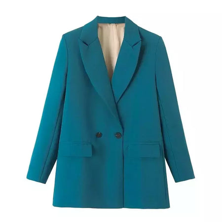 TRAF-Blazer feminino de escritório, preto, bege, cáqui, azul, verde, cinza, casaco de moda, blazers femininos, jaqueta, casacos, 2024