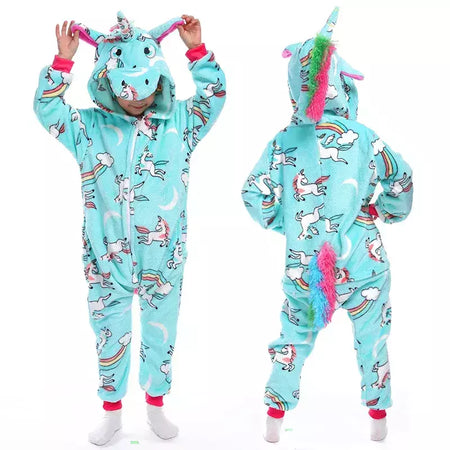 Kigurumi-Animal Onesies infantil, unicórnio, panda, macacão, pijama, anime, cosplay, fantasias, Natal, halloween, crianças, meninos, meninas