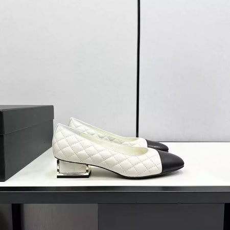 Sapatos de salto alto baixo de couro genuíno para mulheres, sapatos de noite casuais, moda feminina, alta qualidade