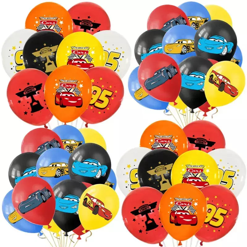 10/20 pçs carros 12 polegada balão de látex relâmpago mcqueen mater balões decorações kit para aniversário chá de fraldas festa suppli