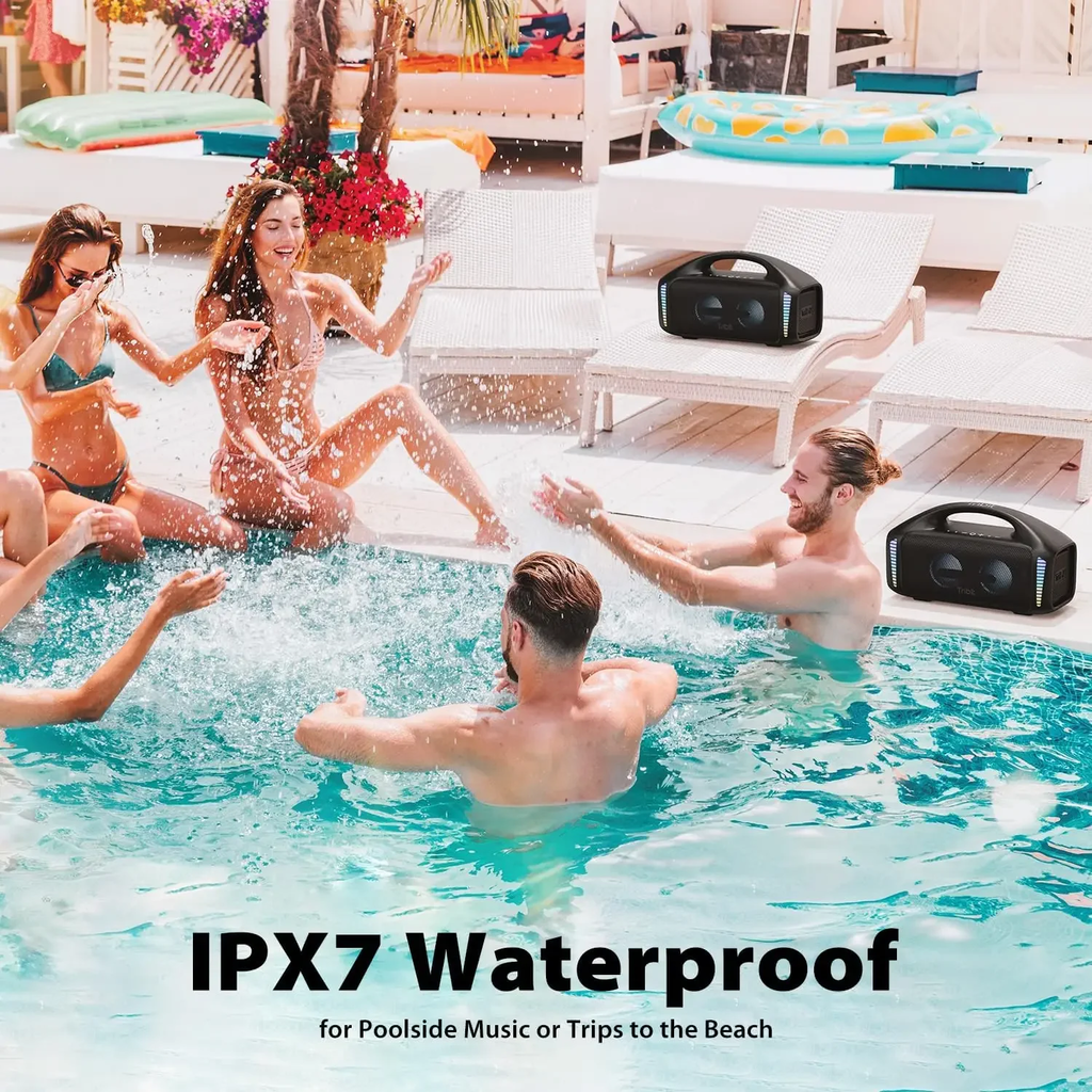Tribit portátil bluetooth alto-falante 90w stormbox explosão ao ar livre sem fio alto-falante ipx7 à prova dwaterproof água festa acampamento alto-falante 30h playtime