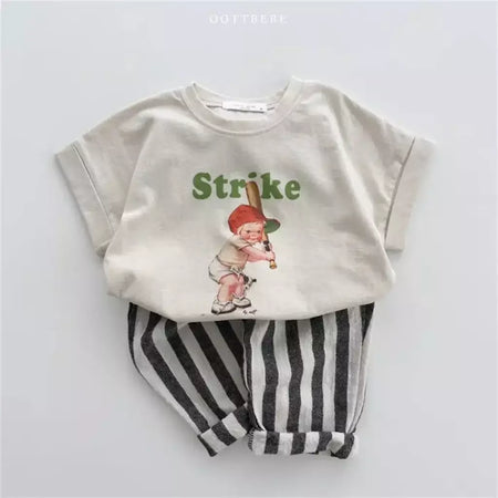 Calças listradas de algodão de linho vintage para meninos casual bolso design elásticos calças de cintura para criança menina roupas crianças