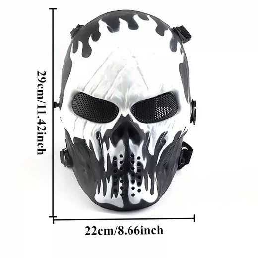 Assustador halloween crânio máscara festa de halloween cosplay máscaras esqueleto guerreiro máscara camuflagem legal crânio máscara