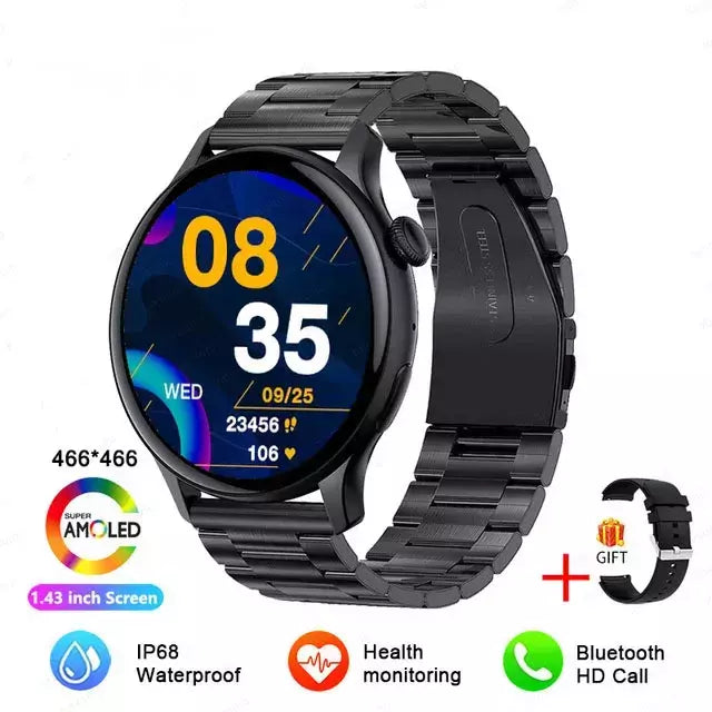 NFC Smartwatch para Mulheres, Tela HD, Rastreador de Saúde, Esportes, Voz, Chamada Bluetooth, Huawei, Xiaomi, Senhoras, Novo, 466x466, 2022