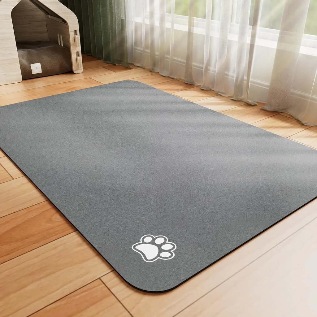 Tapete absorvente para alimentação de animais de estimação, tapete absorvente para cães e gatos, para comida e água, fácil de limpar, secagem rápida, para bebedores bagunçados