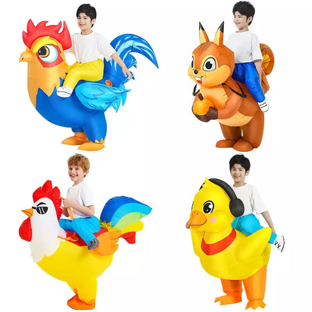 Crianças criança dinossauro inflável traje anime purim halloween festa de natal cosplay trajes vestido ternos para meninos meninas