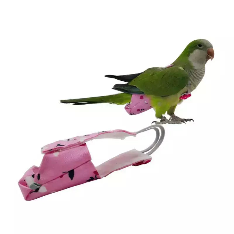 Papagaio fralda com laço bonito colorido fruta floral cockatiel pombos pequeno médio grande aves de estimação vôo terno roupas lavável