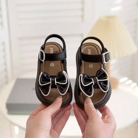 Meninas princesa sandálias de verão crianças verão sapatos de praia sapatos de dedo do pé aberto moda bowknot casual meninas sandálias sapatos de verão