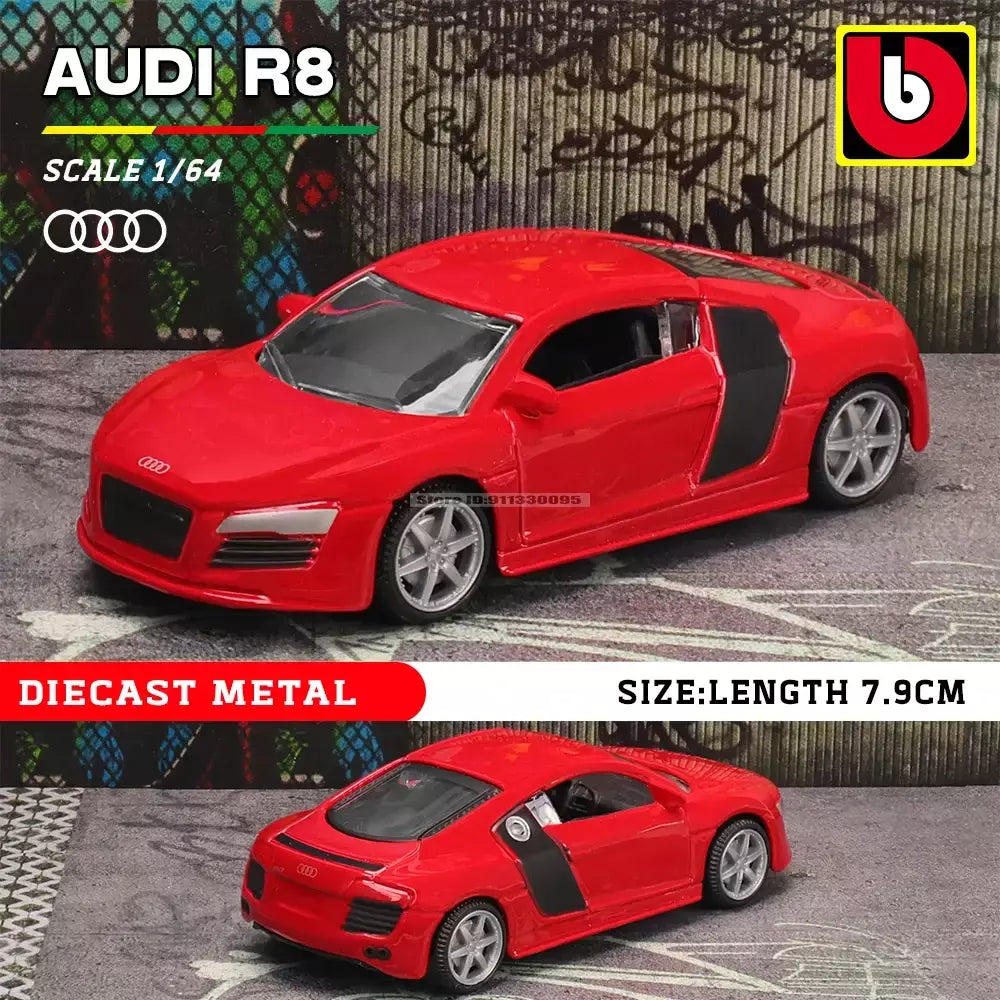 Bburago 1:64 ônibus volkswagen porsche ford mustang audi bmw liga carro de luxo fundição modelo de carro brinquedo coleção presente