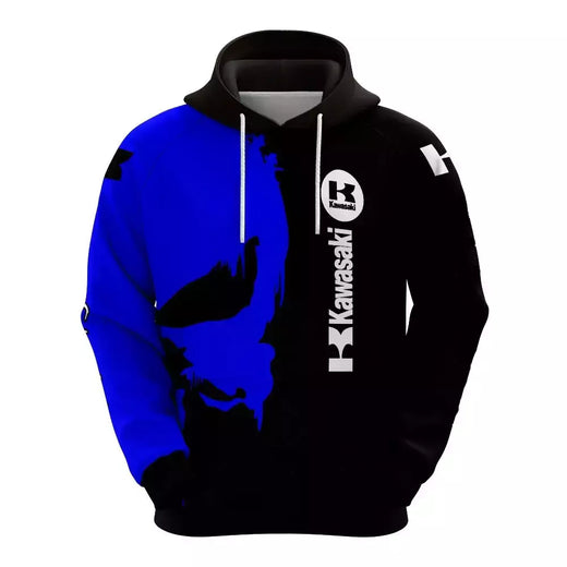 Hoodie Kawasaki Moto GP para homens e mulheres, pulôver esportivo infantil, lazer de rua, impressão 3D, primavera e outono