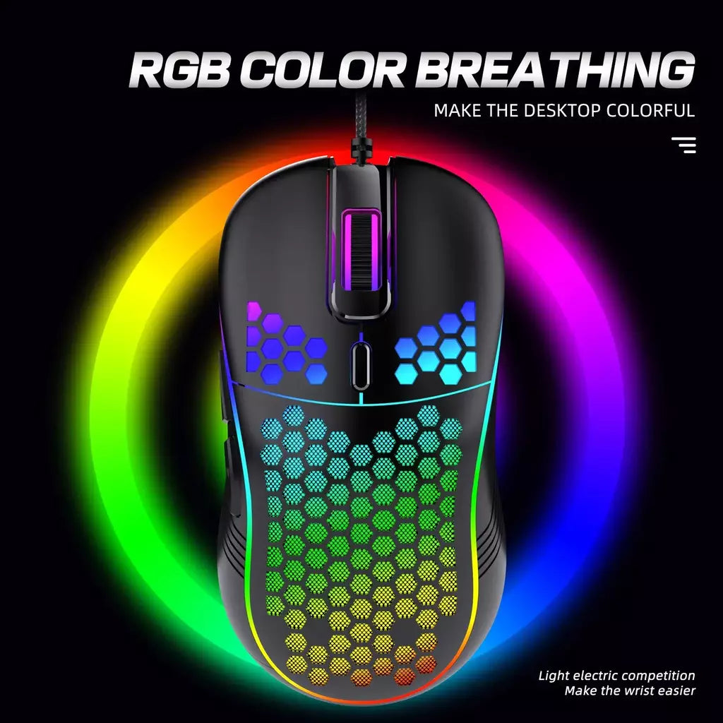 Rato de jogo com fio usb ratos mecânicos usb luz luminosa mouse óptico gamer ratos para computador portátil jogo