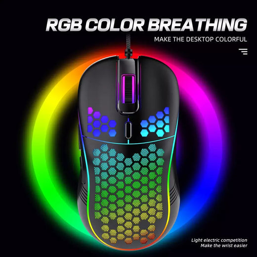 Rato de jogo com fio usb ratos mecânicos usb luz luminosa mouse óptico gamer ratos para computador portátil jogo
