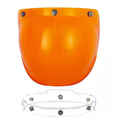 Capacete de motocicleta bolha escudo viseira anti-nevoeiro proteção uv lente hd para capacete retro rosto aberto meio capacete bolha óculos lente