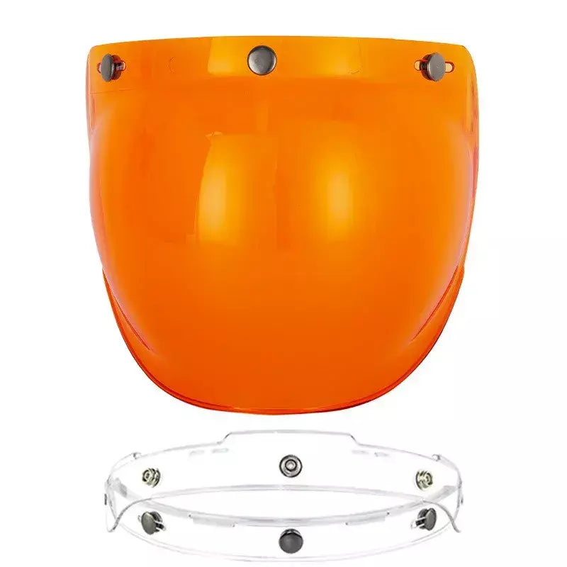 Capacete de motocicleta bolha escudo viseira anti-nevoeiro proteção uv lente hd para capacete retro rosto aberto meio capacete bolha óculos lente