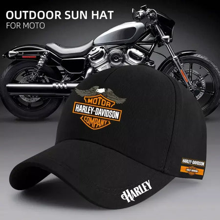 Carro 3d chapéu língua de pato para harley davidson sportster crachá boné moto boné de beisebol ajustável casual caminhão hip hop chapéu