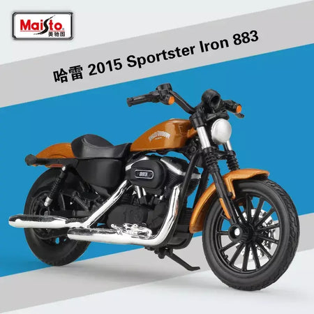 Maisto 1:18 harley davidson sportster ferro 883 liga clássico modelo da motocicleta diecast metal motocicleta modelo crianças brinquedos presente